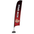 24 Hour Quick Ship 17' Razor Sail Sign Banner Kit Single-Sided w/Scissor Base